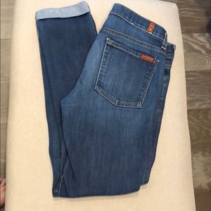 7 For All Mankind Skinny Crop & Roll, EUC!!
